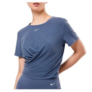 NWT Nike Twist Blue Women's Dri-FIT Short-Sleeve Top, Cropped